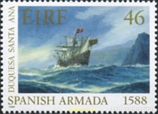 Stamps: 164889 MNH IRLANDA 1988 400 ANIVERSARIO DE LA DERROTA DE LA ARMADA ESPA&Ntilde;OLA