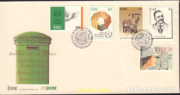 Sellos: 448352 MNH IRLANDA 1986 CENTENARIO DEL CONSEJO DE LOS SINDICATOS DE DUBLIN