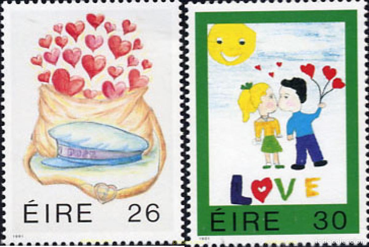 Sellos: 164951 MNH IRLANDA 1991 DIA DE SAN VALENTIN