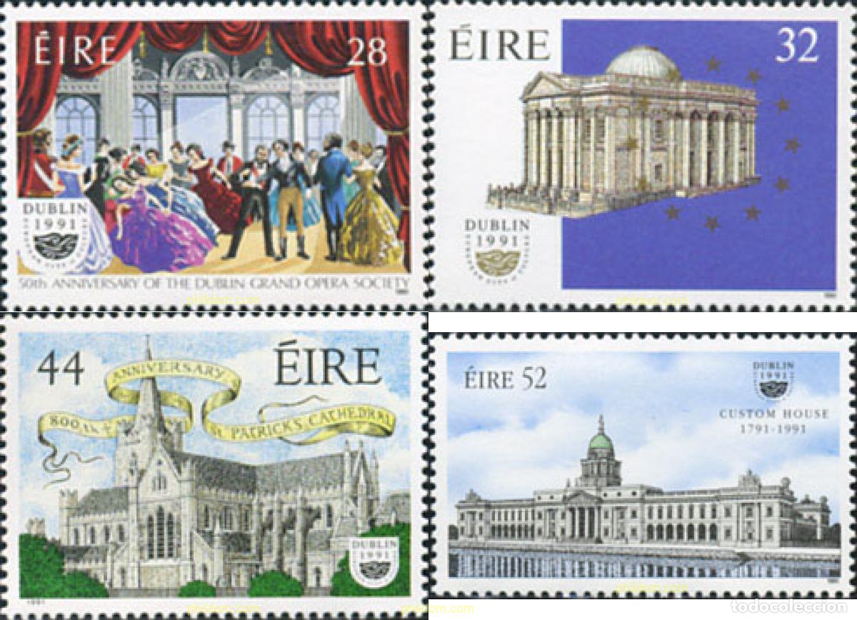 Selos: 147260 MNH IRLANDA 1991 DUBLIN. CIUDAD EUROPEA DE LA CULTURA 1991
