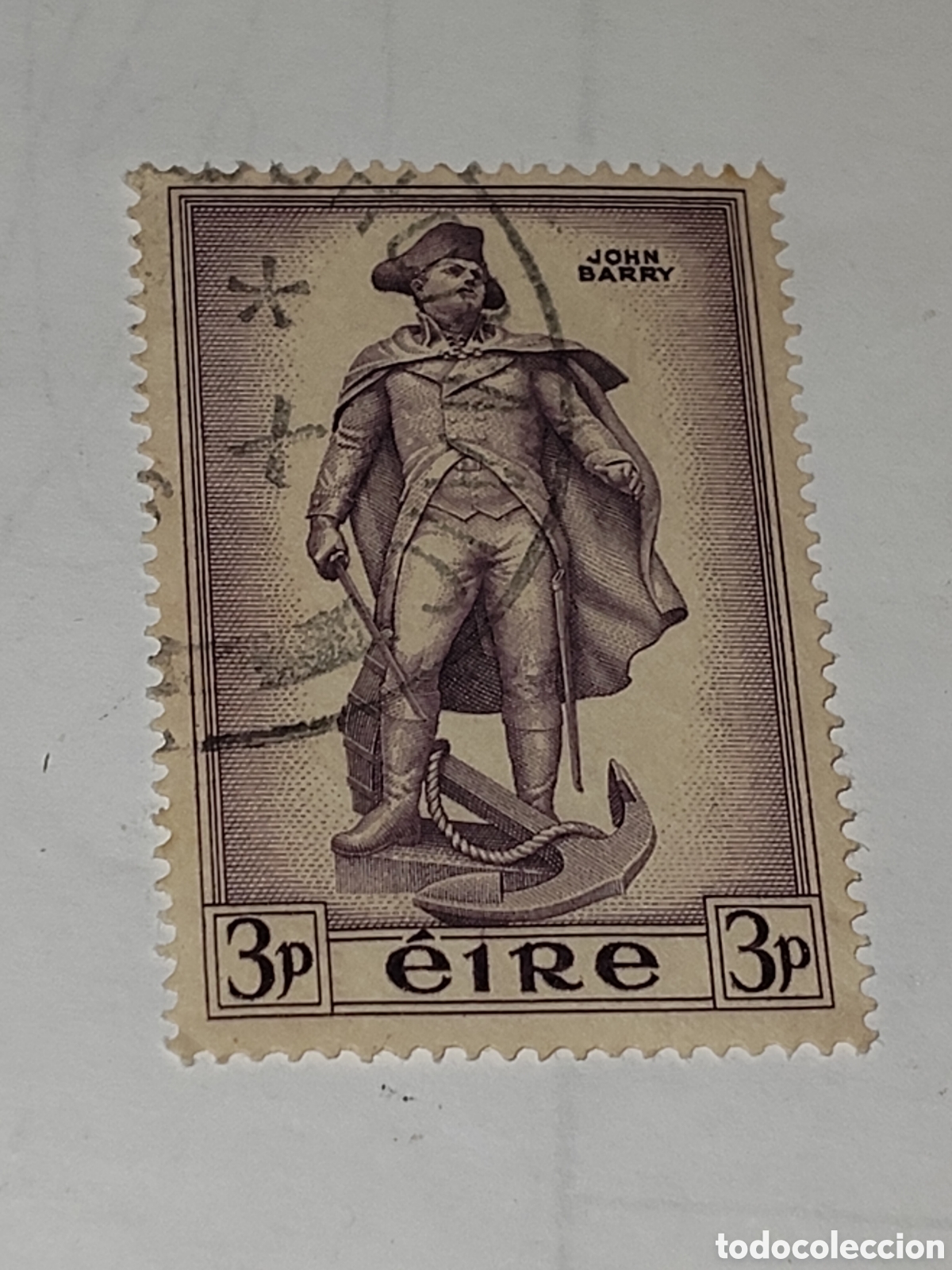 Sellos: Sello de Irlanda Comodoro John Barry oficial naval de origen Irlandes 1956