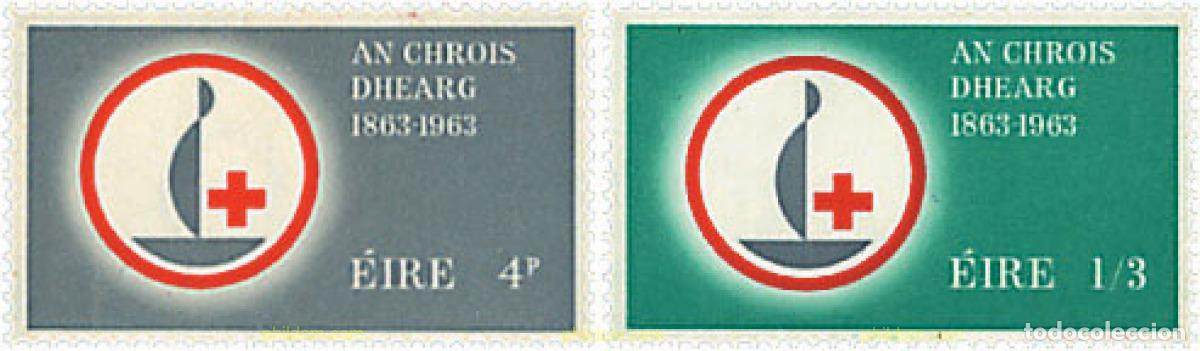 Sellos: 66672 MNH IRLANDA 1963 CENTENARIO DE LA CRUZ ROJA INTERNACIONAL