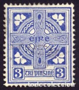 Sellos: Irlanda. Cruz Celta. 1940. YT-83. Usado