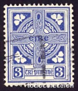 Sellos: Irlanda. Cruz Celta. 1940. YT-83. Usado
