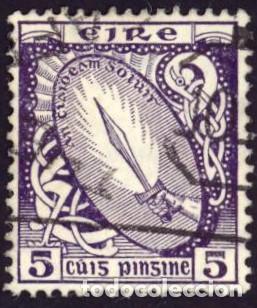 Sellos: Irlanda. Espada de Luz. 1940. YT-85. Usado