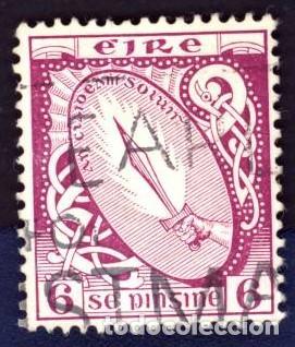 Sellos: Irlanda. Espada de Luz. 1942. YT-86. Usado