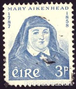 Sellos: Irlanda. Mary Aikenhead . 1958. YT-138. Usado