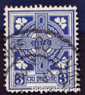 Sellos: Irlanda. Cruz Celta. 1940. YT-83. Usado