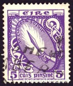 Sellos: Irlanda. Espada de Luz. 1968. YT-194. Usado