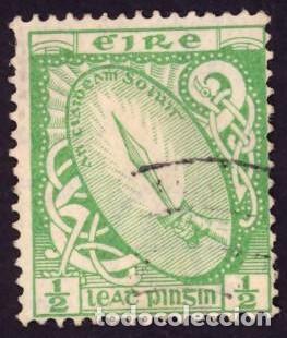 Sellos: Irlanda. Espada de Luz. 1922-24. YT-40. Usado