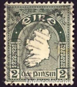 Sellos: Irlanda. Mapa. 1941-44. YT-81. Usado