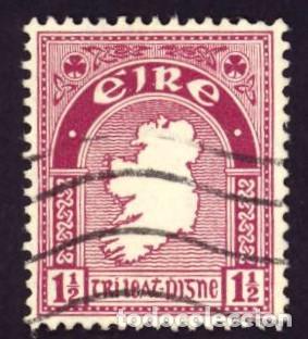 Sellos: Irlanda. Mapa. 1922-24. YT-42. Usado