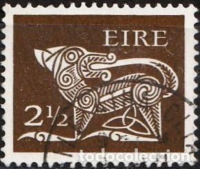 Sellos: Irlanda 1971 - Mi 254 XA - YT 256 - Perro estilizado - Joya antigua