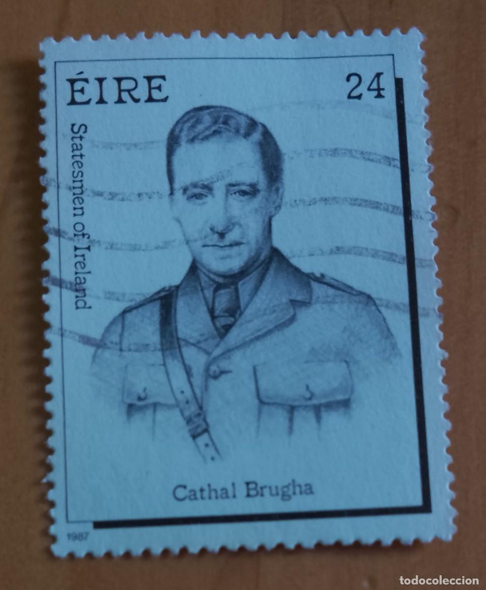 Sellos: EIRE, IRLANDA - A&Ntilde;O 1987 - CATHAL BRUGHA - HOMBRES DE ESTADO IRLANDESES - YV 636