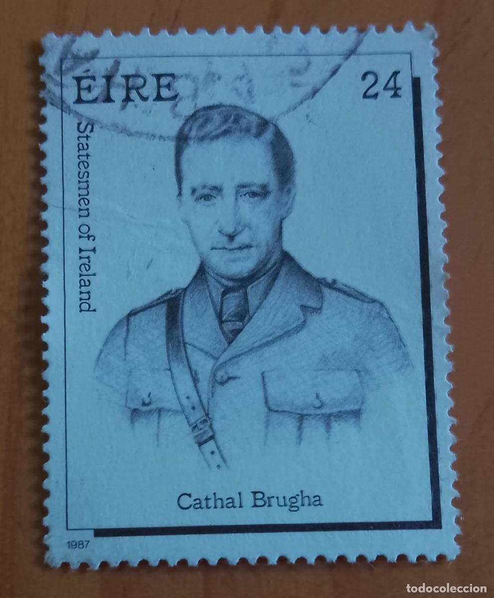Sellos: EIRE, IRLANDA - A&Ntilde;O 1987 - CATHAL BRUGHA - HOMBRES DE ESTADO IRLANDESES - YV 636