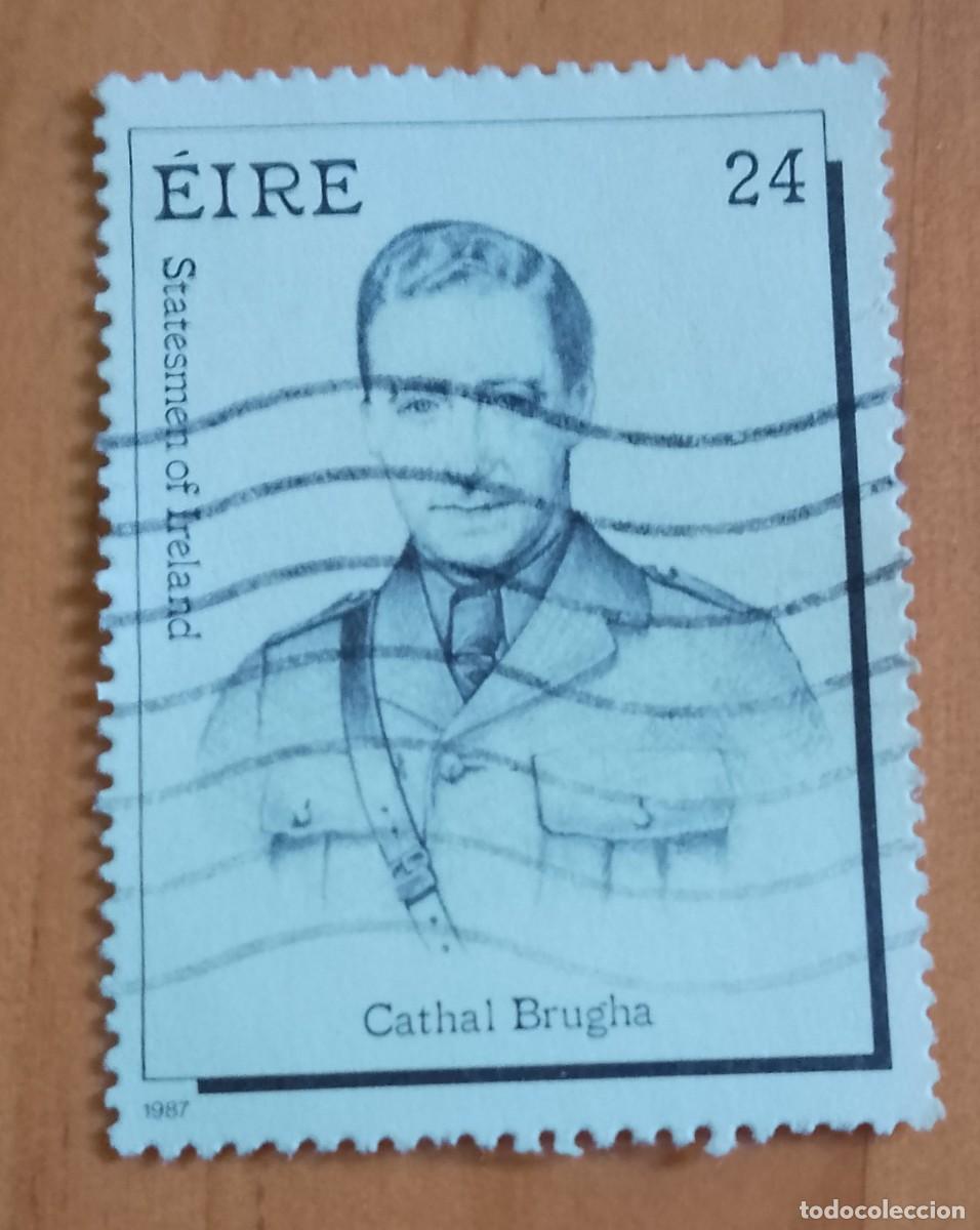 Sellos: EIRE, IRLANDA - A&Ntilde;O 1987 - CATHAL BRUGHA - HOMBRES DE ESTADO IRLANDESES - YV 636