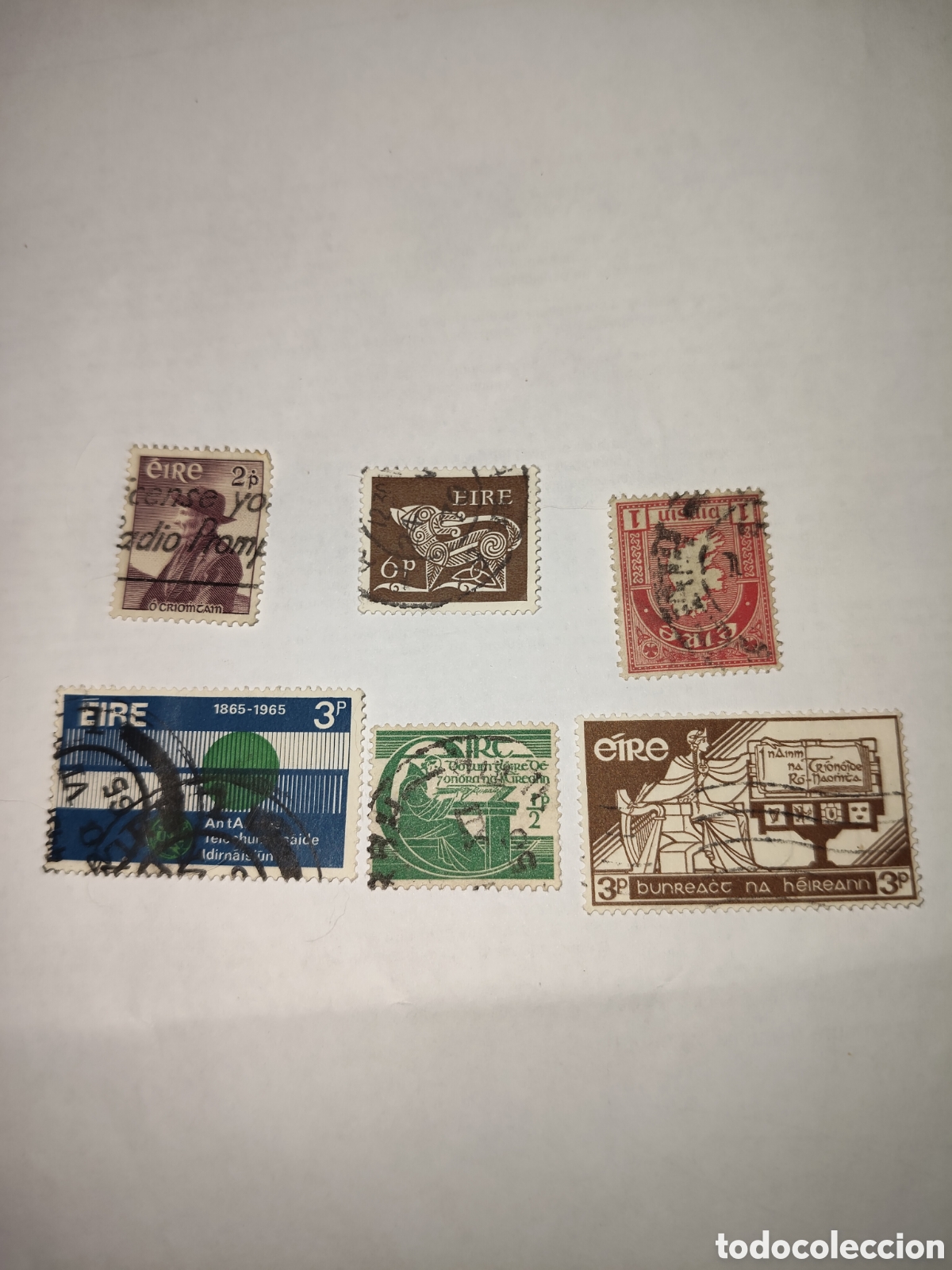 Sellos: 6 sellos antiguos de Irlanda variados no repetidos