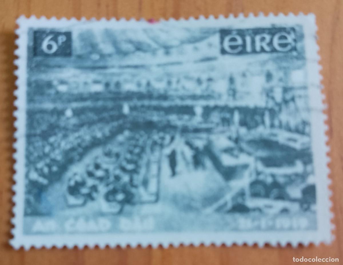 Sellos: IRLANDA, EIRE - V/F 6 P - 21-1-1919 REUNI&Oacute;N DEL PRIMER PARLAMENTO NACIONAL.