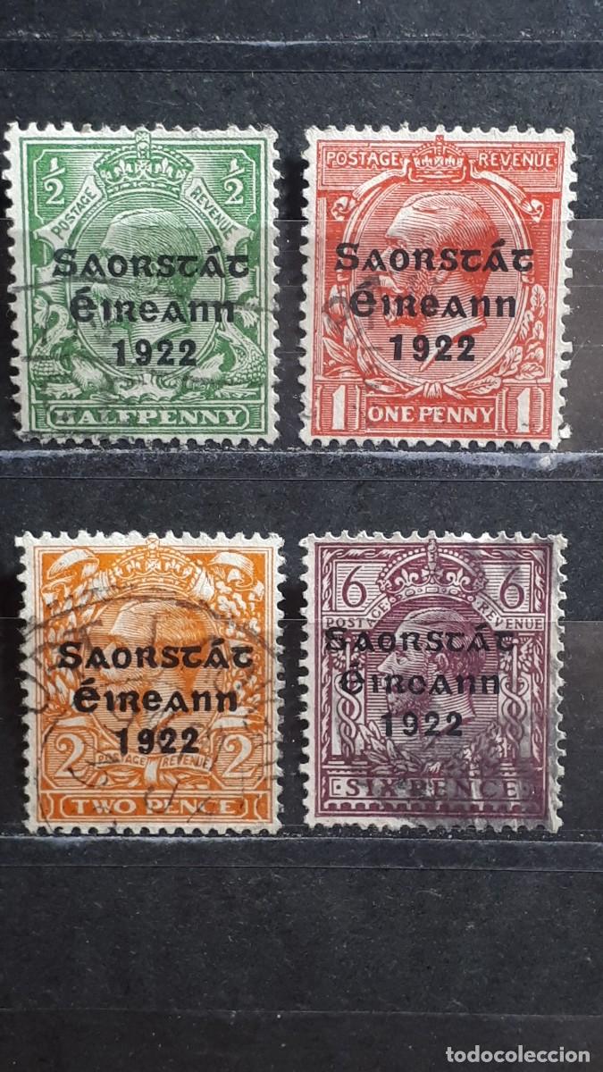 Selos: IRLANDA. A&Ntilde;O 1922. &deg;. YVERT 25,26, 28, 33