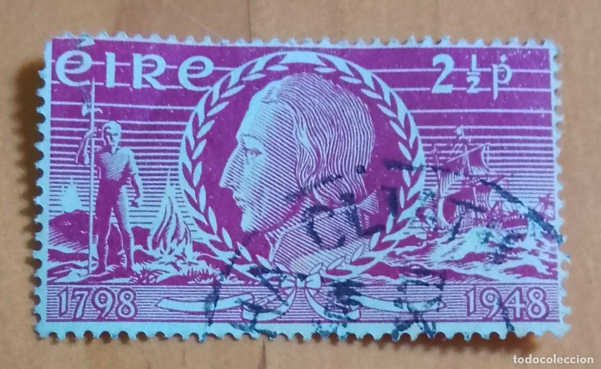 Sellos: IRLANDA, EIRE - V/F 2 1/2 P - A&Ntilde;O 1948 - 150&ordm; ANIVERSARIODE LA INSURRECCI&Oacute;N DE 1798