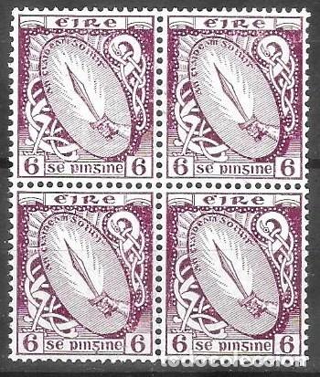 Sellos: BLOQUE DE 4 SELLOS** IRLANDA 1922, YT 48
