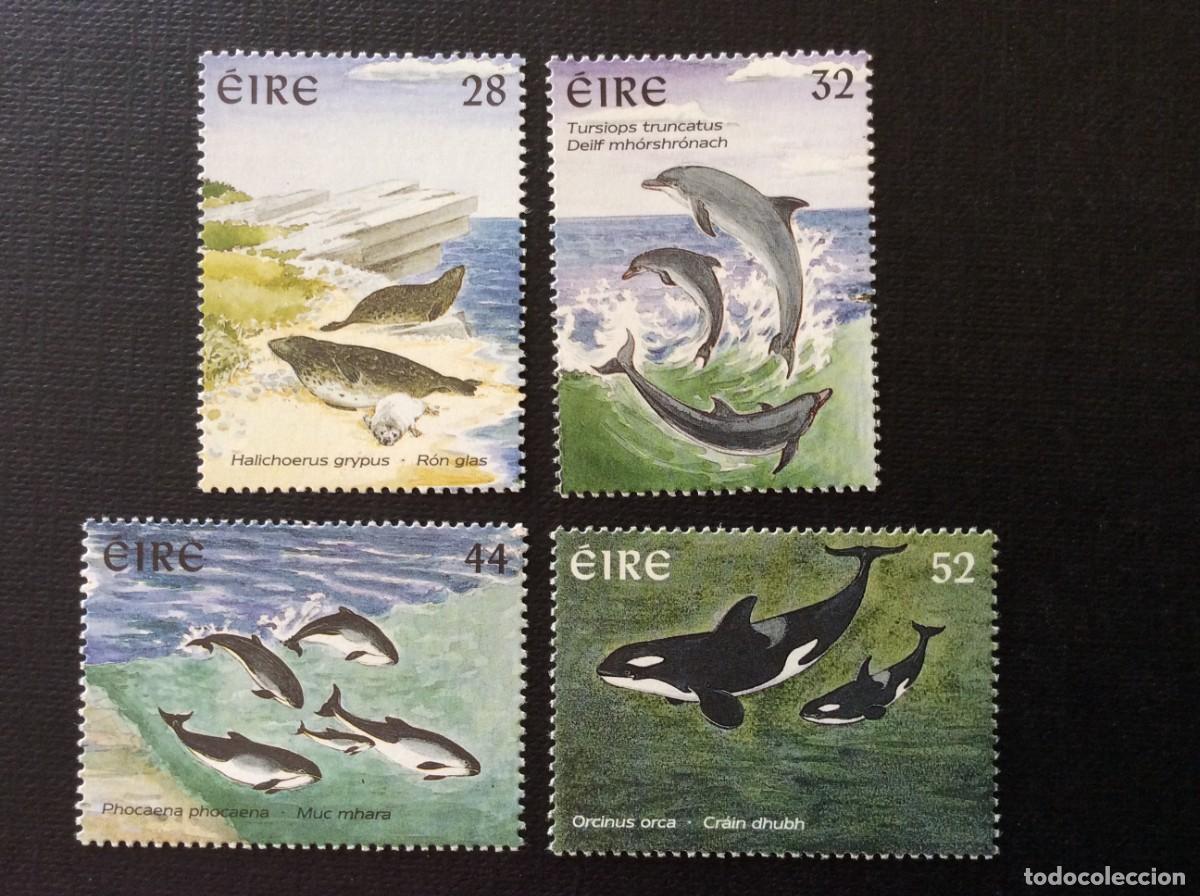 Sellos: IRLANDA N&ordm; YVERT 992/5*** A&Ntilde;O 1997. FAUNA DE IRLANDA. MAMIFEROS MARINOS