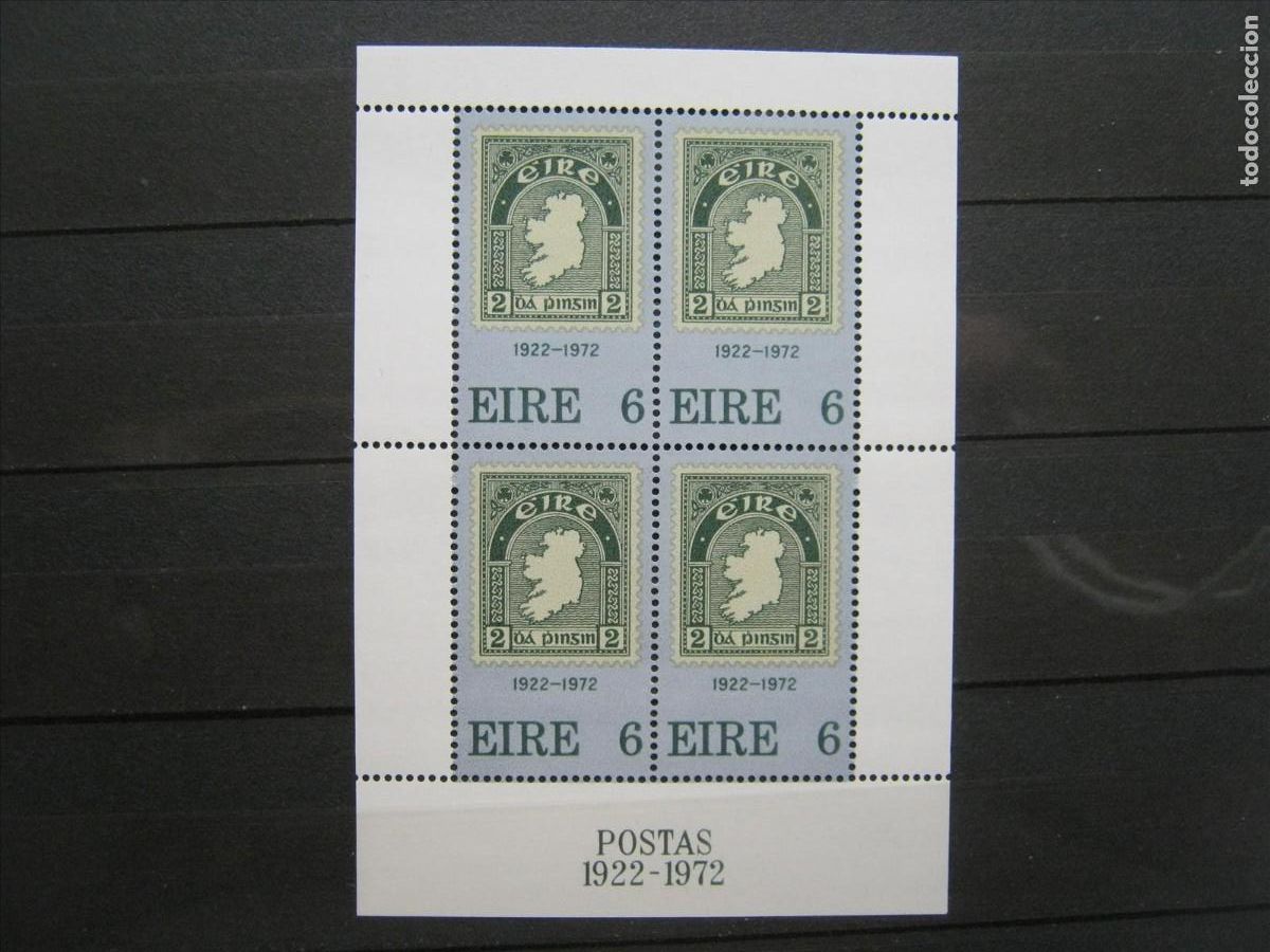 Selos: IRLANDA 1972 HOJA BLOQUE YVERT HB 1 MNH** SIN CHARNELA LUJO.