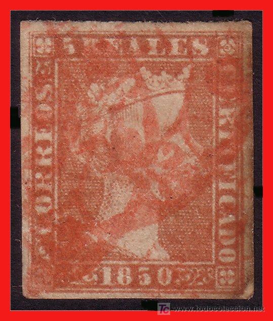 Sellos: 1850 Isabel II, n&ordm; 3 (o) - Foto 1