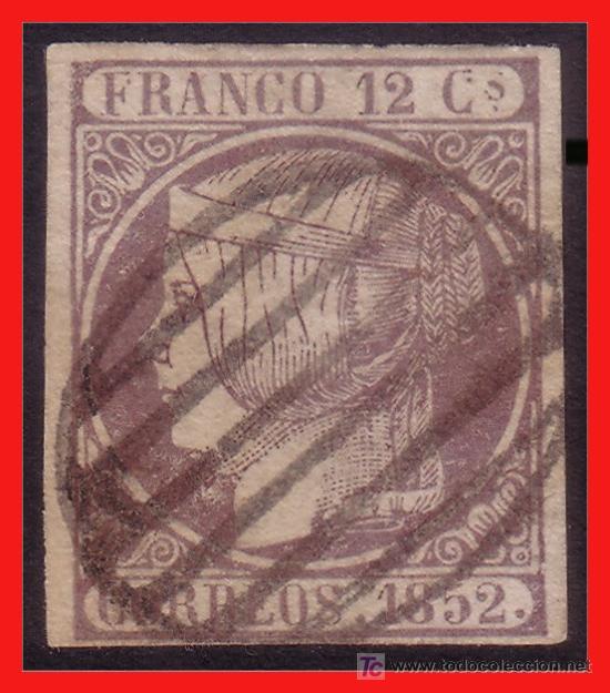 Sellos: 1852 ISABEL II, N&ordm; 13 (O) LUJO - Foto 1