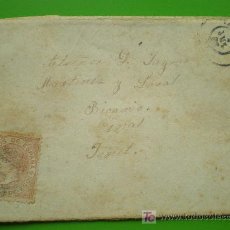Sellos: CARTA CON ORIGEN EN VALENCIA Y DESTINO MURVIEDRO (SAGUNTO), JULIO 1867. REMITE:MARIA SABATER PITARC