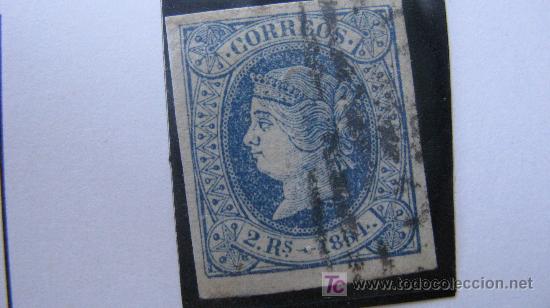 Sellos: 1864 isabel II  edifil 68 - Foto 1