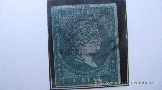 Sellos: 1855 isabel II  edifil 41 - Foto 1