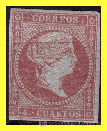 Sellos: 1855 Isabel II, n&ordm; 40 * - Foto 1