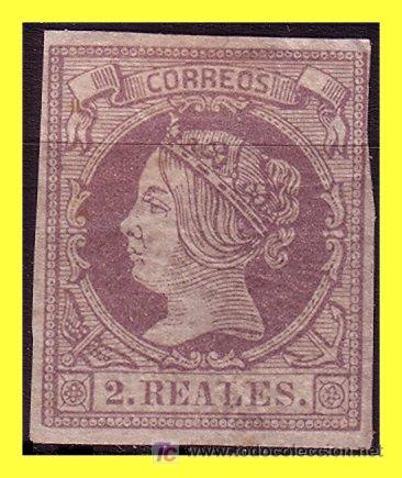 Sellos: 1860 Isabel II, n&ordm; 56 * - Foto 1