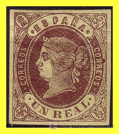 Sellos: 1861 Isabel II, n&ordm; 61 * - Foto 1