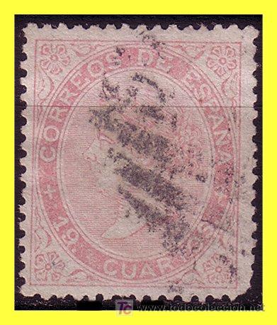 Sellos: 1867 Isabel II n&ordm; 90 (o) - Foto 1