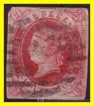 Sellos: 1862 Isabel II, Edifil n&ordm; 60 (o) - Foto 1