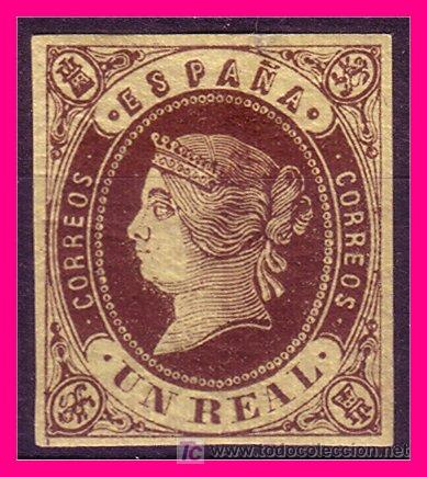 Sellos: 1862 Isabel II, Edifil n&ordm; 61 * - Foto 1
