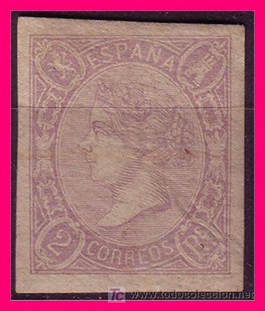 Sellos: 1865 Isabel II, Edifil n&ordm; 73 * - Foto 1