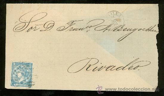 Sellos: CARTA DE SEVILLA A RIVADEO. - Foto 1