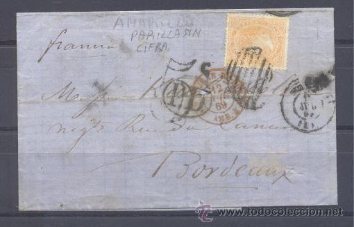 Sellos: 1869.- MADRID A BURDEOS (FRANCIA) - Foto 1