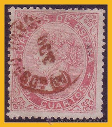 Sellos: 1867 Isabel II, Edifil n&ordm; 90 (o) - Foto 1