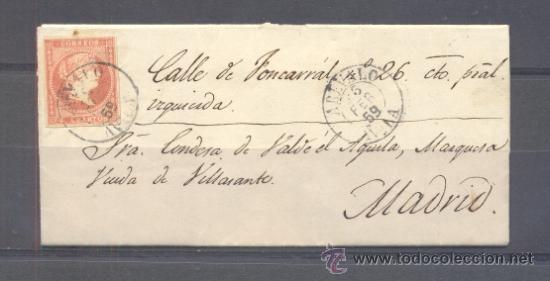 Sellos: 1859.- AREVALO (AVILA) A MADRID - Foto 1
