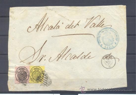 Sellos: 1857.- CADIZ A ALCALA DEL VALLE - Foto 1