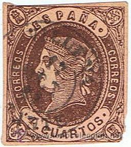Sellos: Isabel II 1862. Edifil 58A - Foto 1