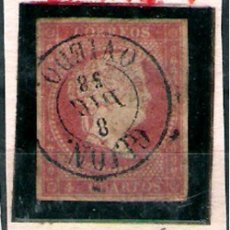 Sellos: ISABEL II - EMISION 1856 - 4 CU.(TIPO II) FECHADOR TIPO II DE GIJON. EDIFIL Nº 48 A