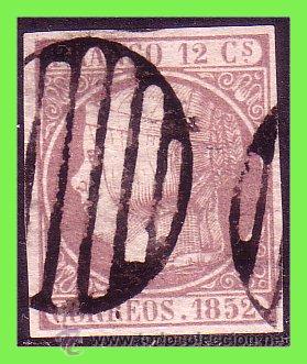 Sellos: 1852 Isabel II, EDIFIL n&ordm; 13 (o) - Foto 1
