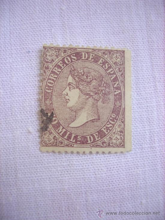 Sellos: EDIFIL 98 ISABEL II 1868 USADO - Foto 1