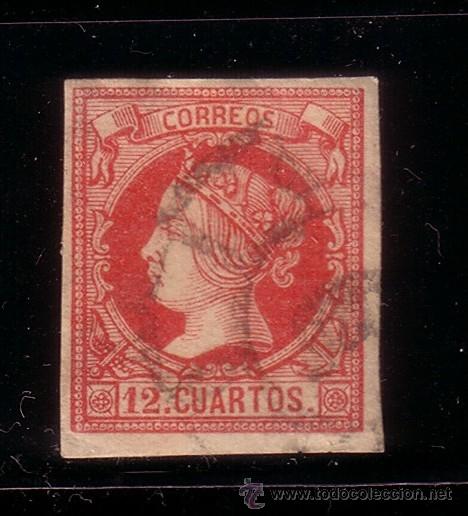 Sellos: ESPA&Ntilde;A 53 - A&Ntilde;O 1860 - ISABEL II - Foto 1