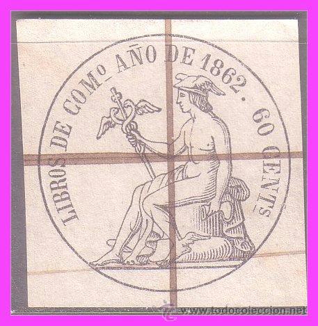 Sellos: FISCALES  Libros para efectos de comercio 1862, Alemany n&ordm; 11 (o) - Foto 1